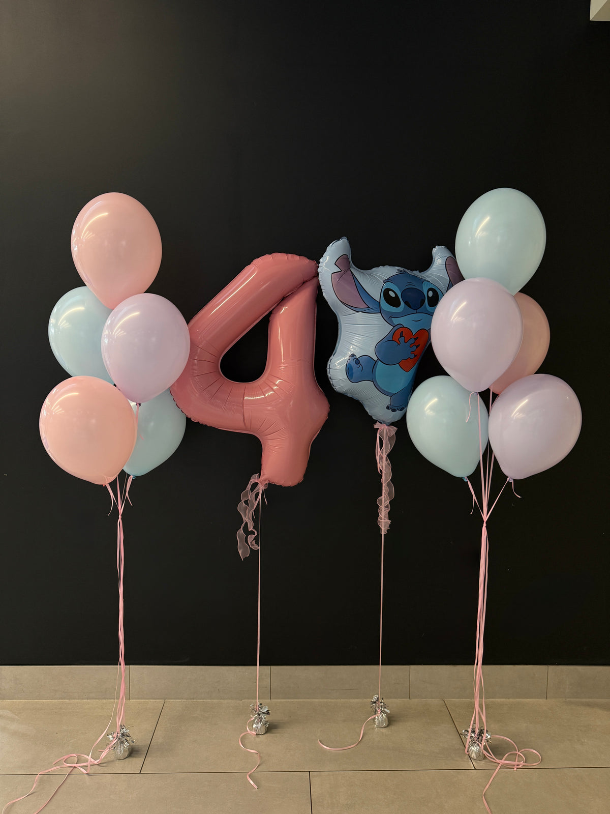 Custom Birthday Balloon Set with Number and Large Foil Balloon