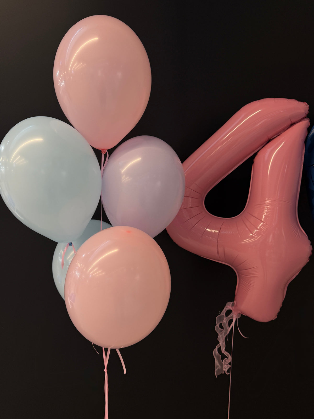 Custom Birthday Balloon Set with Number and Large Foil Balloon