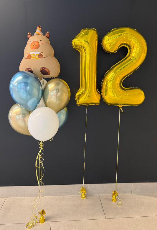 Hēlija balonu kompozīcija ar cipariem