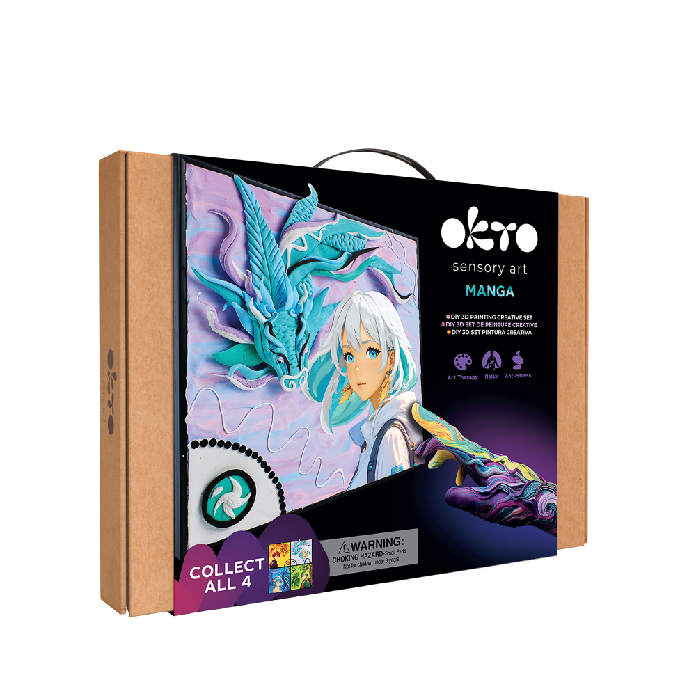 OKTO Air Clay “MANGA Air” 3D Painting Kit, 29 × 29 cm, 10+