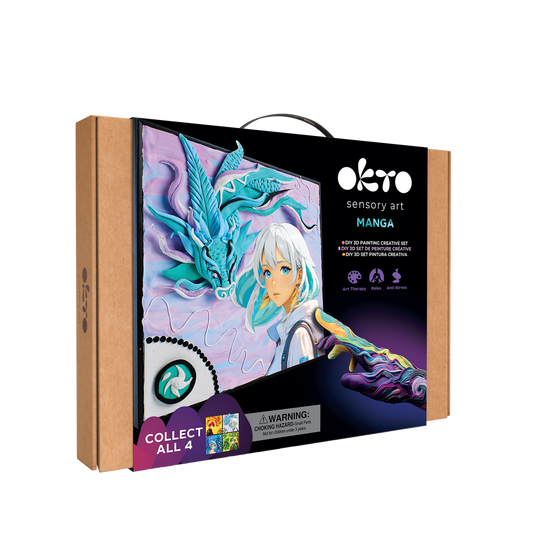 OKTO Air Clay 3D gleznas veidošanas komplekts «MANGA Air — Gaiss», 29 × 29 cm, 10+
