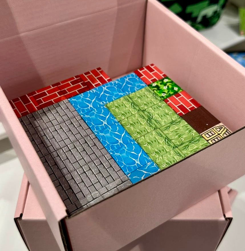 Minecraft stila magnētiskie kluči ar figūriņām – 68 gab.