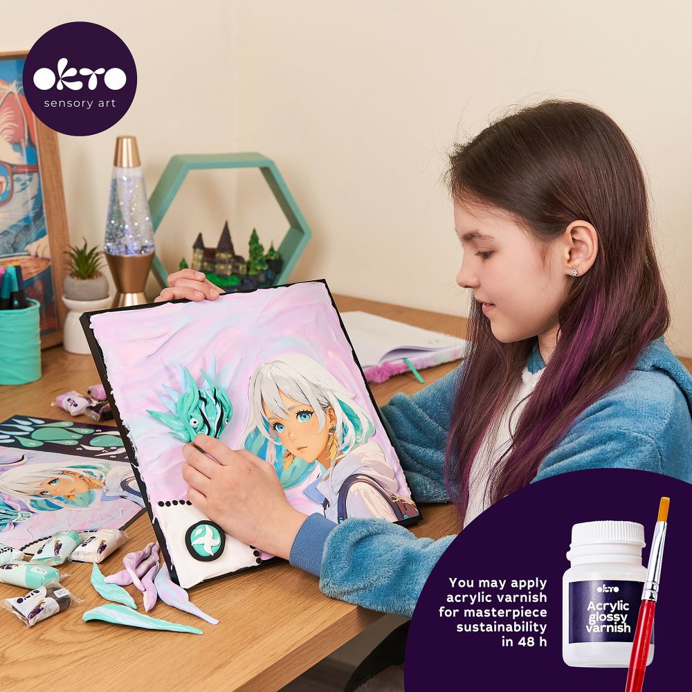 OKTO Air Clay “MANGA Air” 3D Painting Kit, 29 × 29 cm, 10+