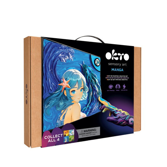 OKTO Air Clay 3D gleznas veidošanas komplekts «MANGA Ūdens», 29 × 29 cm, 10+