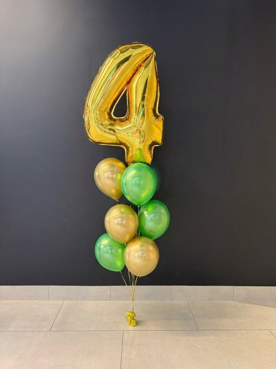 Balloon Bouquet with Hero Balloon – Custom Celebration Balloon Arrangement