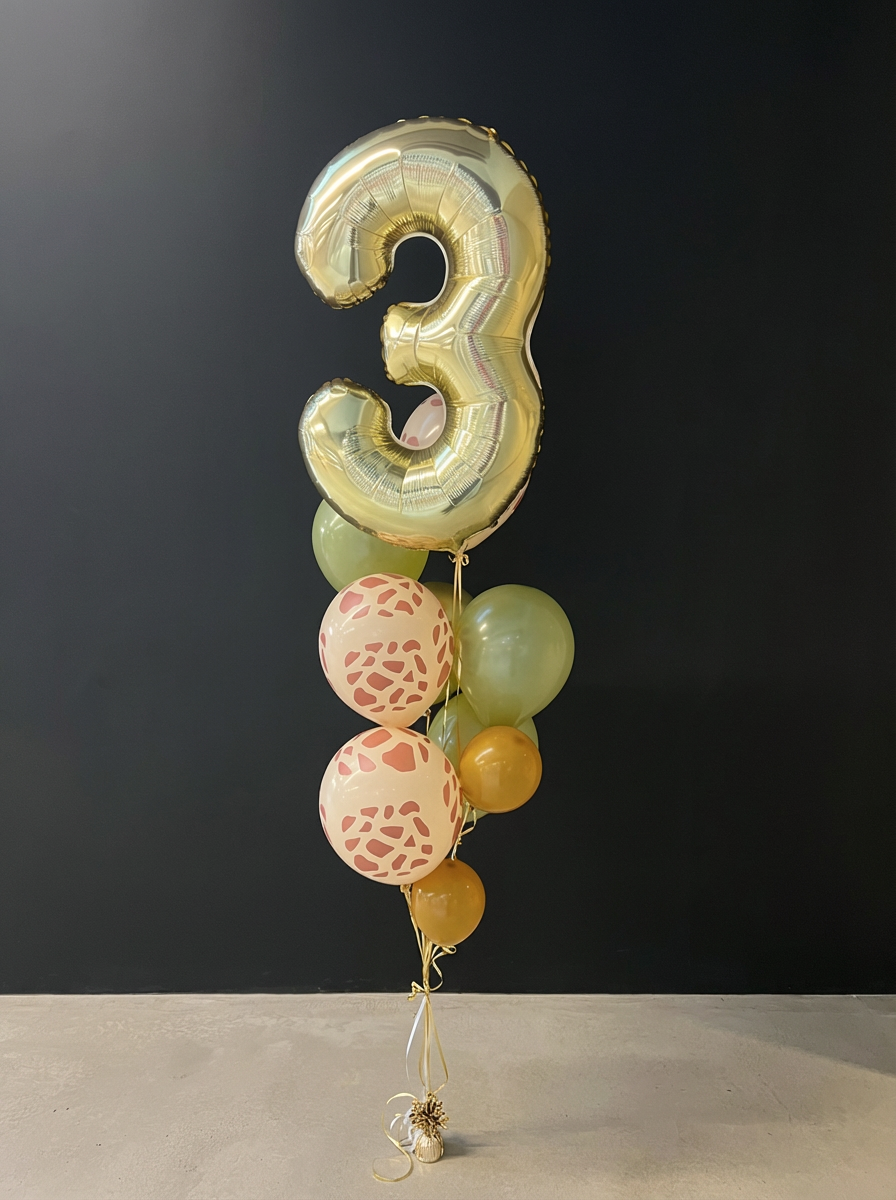 Balloon Bouquet with Hero Balloon – Custom Celebration Balloon Arrangement