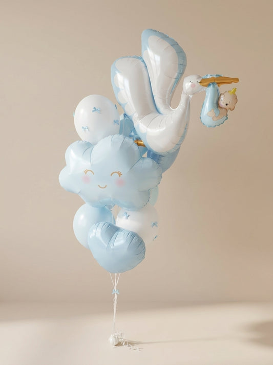 Balonu kompozīcijas jaundzimušajiem – Welcome Home baloni